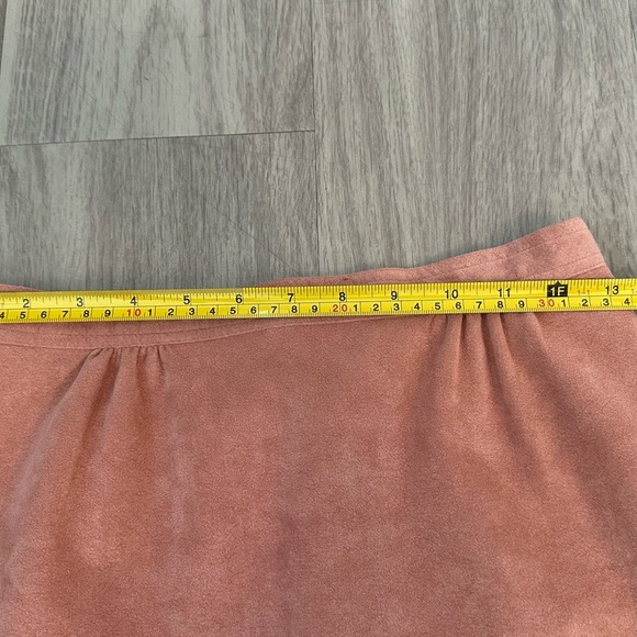 Vintage Ultra Suede Dusty Rose Pink Blazer Skirt Suit Set S  Lightweight - Picture 10 of 11